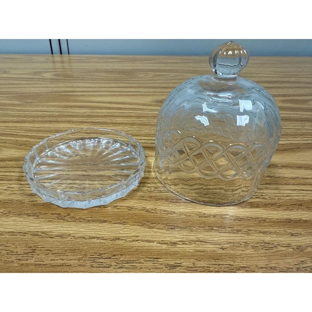 Cut‎ Glass Butter Dish with Lid: Elegant Cloche
